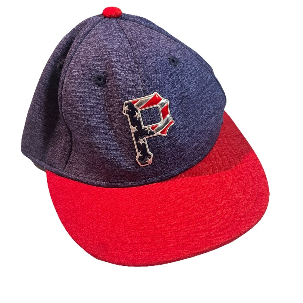 New Era 59fifty Pittsburgh Pirates Fitted Hat America Flag Size‎ 7 1/8